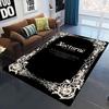 Gothic Black White Carpet Mat Rug Vintage Pattern Non-Slip Floor Mat for Living Room Bedroom Decoration May Be Given As A Gift