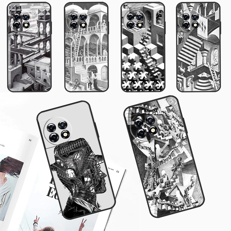 

Escher Staircases Case For OnePlus 11 12 9 10 Pro 9RT 10T 10R 12R OnePlus Nord 2T N10 N20 CE 2 3 Lite Cover OnePlus Nord 2T