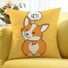cute Corgi World Various Sizes Square Pillow Case For Car Home Bedchamber Decor