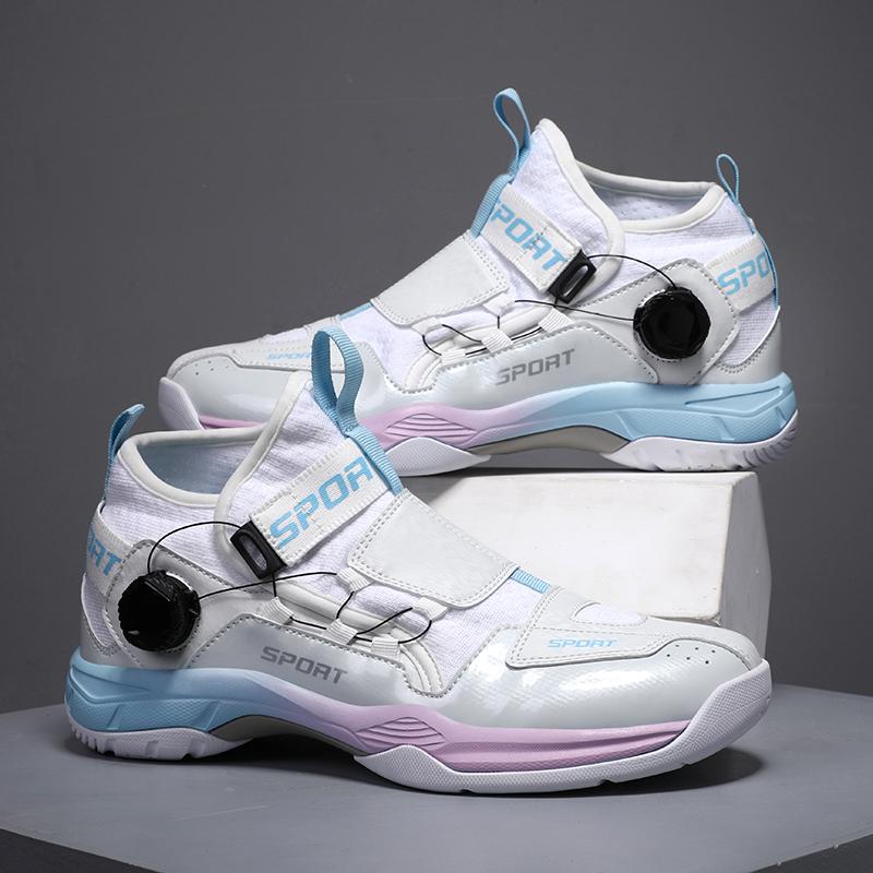 New Men's Women's Tennis/badminton Shoes with High-quality Knob Buckles Couples Unisex Indoor Outdoor Anti Slip Volleyball Shoes