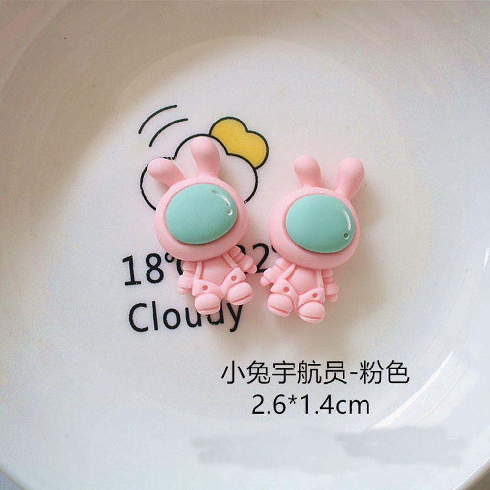 10Pcs New Cute Resin Mini Cartoon Rocket Astro Planet Series Flat Back Manicure Parts Embellishments For Hair Bows Accessories
