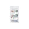 Kuretake Water-Based Pen ZIG Clean Color Dot Single Mild Smoky Set TCSD-6100/6VB