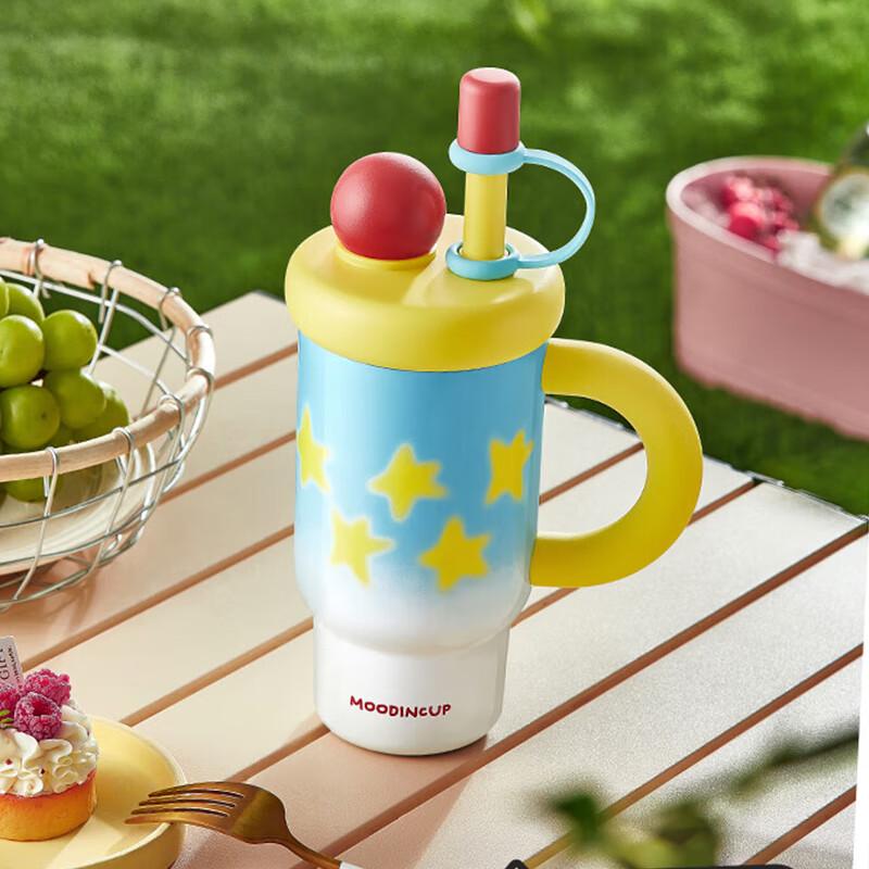 Wushengwu Ceramic Lined Insulated Straw Mug