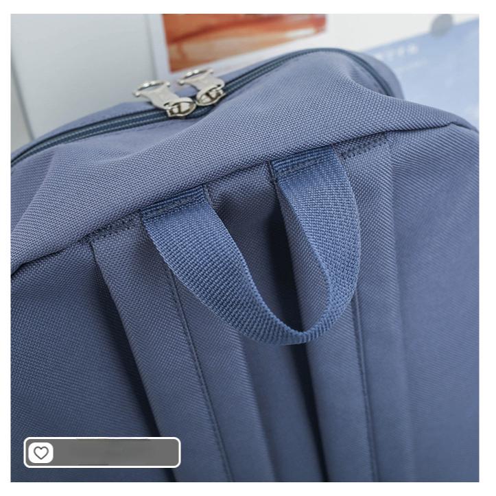 Rucsac pentru studenți, rucsac din pânză, capacitate mare, set de 4 piese, rucsac