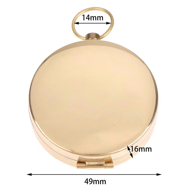 Kamp Yürüyüş Cep Pirinç Altın Pusula Taşınabilir Pusula Navigasyon Açık Hava