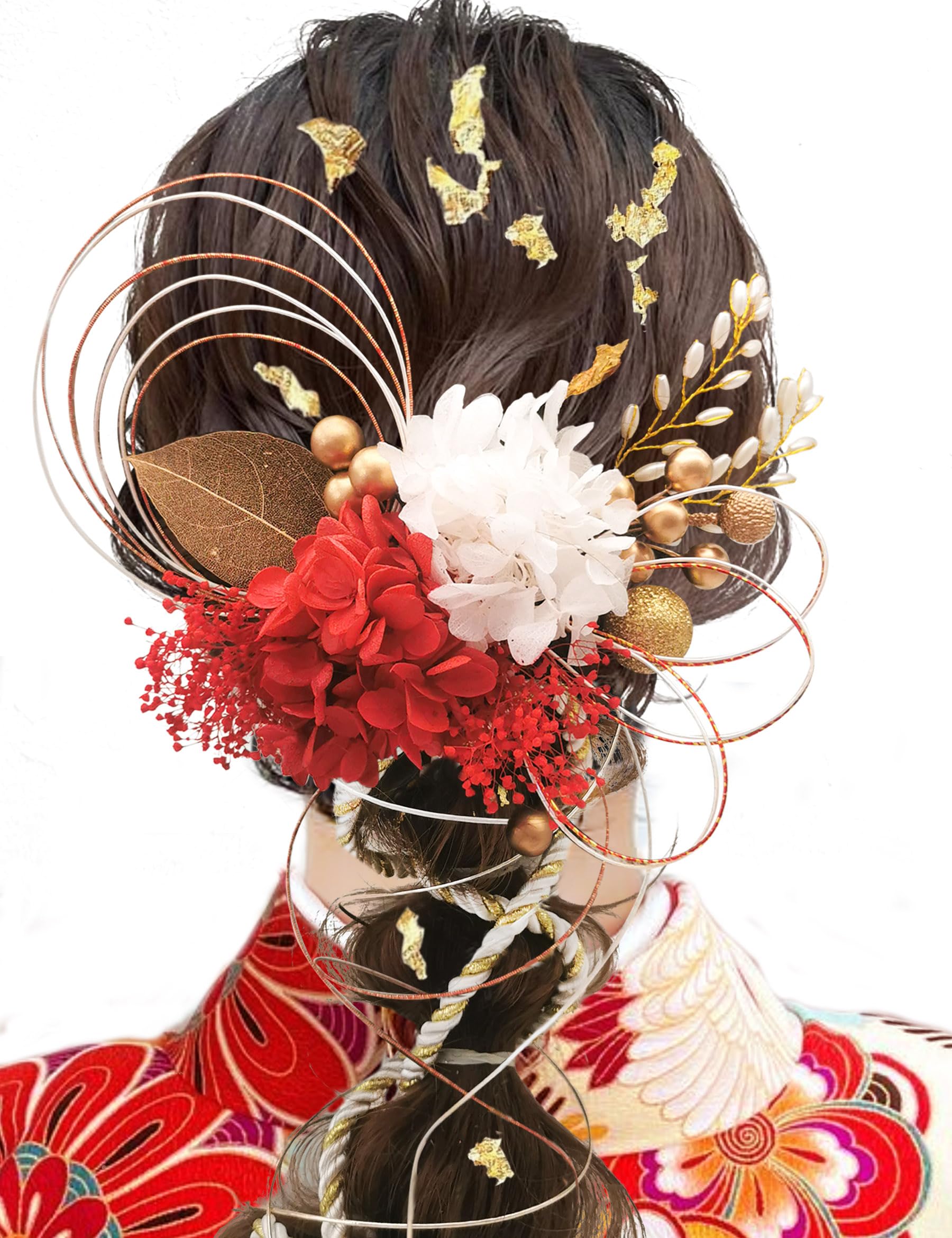 

[JZOON] Hair Ornament in 9 Colors - Perfect for Coming-of-Age Ceremony, Graduation Ceremony, Traditional Japanese Attire, Weddings, and Furisode
