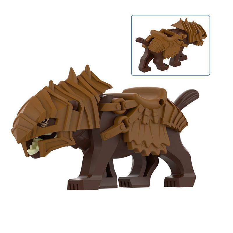 Magic Movies Medieval Animal Figure Building Blocks Dragon Elk Wild Boar Bighorn Sheep Dog Mini Model Bricks Toys DIY Kids Gifts