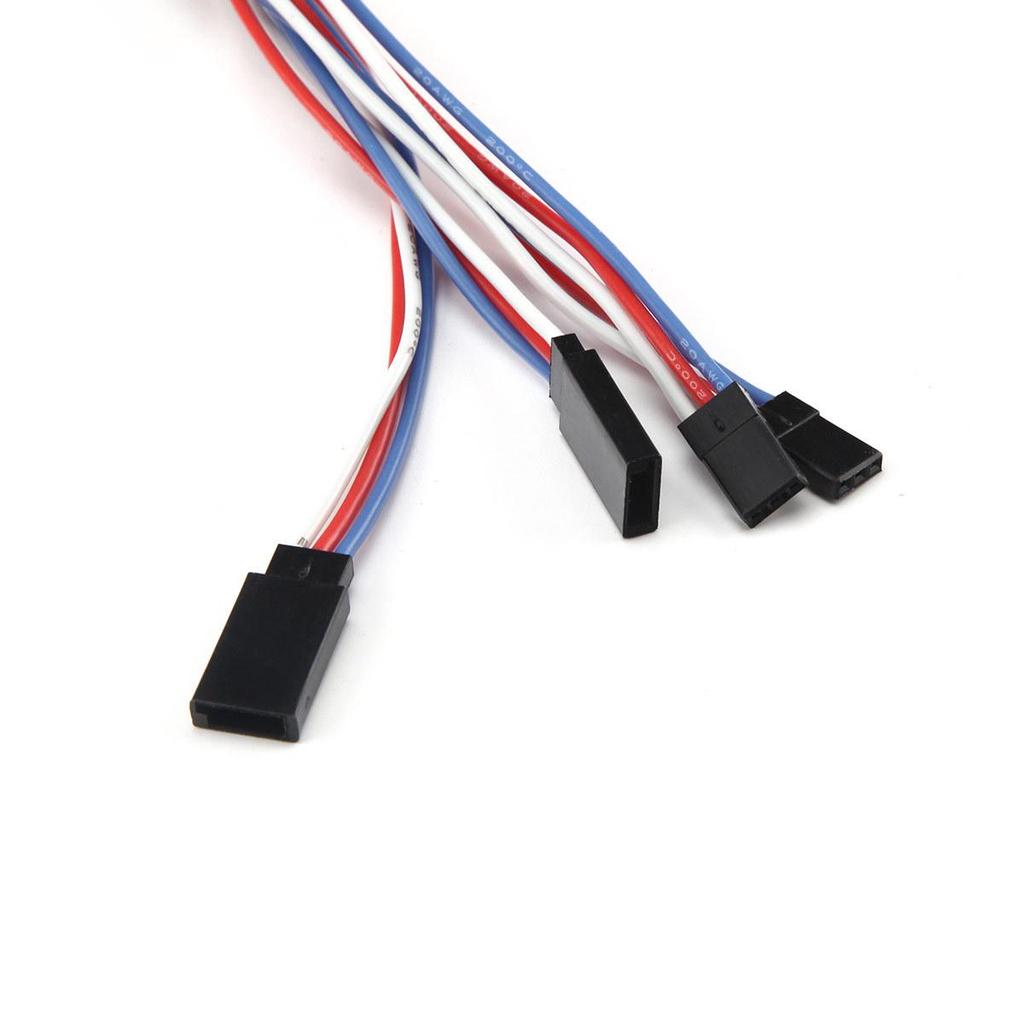 MPX8 Servo Quick Release Connector: 60-Core 8-Pin Extension Cable for 2/3-Servo, 20AWG Heat-Resistant Silicone Wire