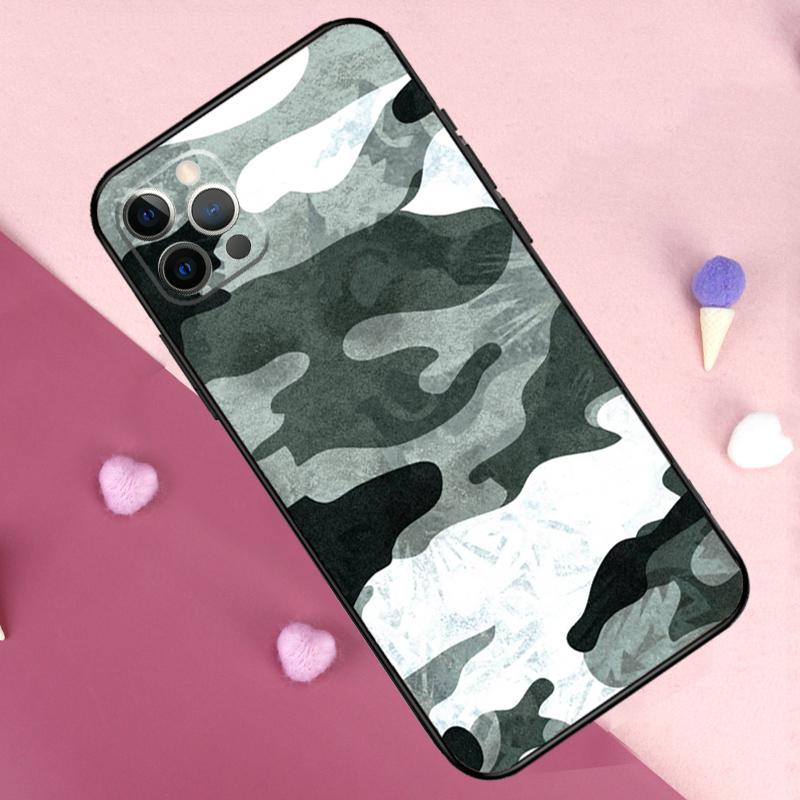 Army Military Camouflage Phone Case For iPhone 17 Pro Max 11 14 15 16 Pro Max Plus 12 13 Mini 17 Air 16e Back Cover