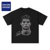 T-shirt Unisex Cristiano Ronaldo Puro Cotone Stile Americano Strada Entrambi i Sessi alla Moda Vintage Stampa Manica Corta T-shirt 26
