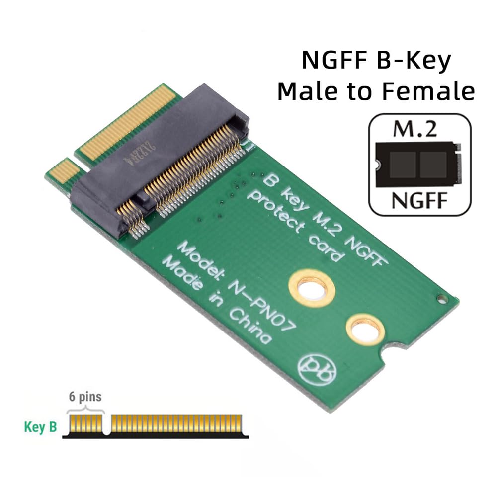 Xiwai Extension Adapter for Wireless Card NGFF E Key A E Key 22x30mm To 22x42mm SSD Extender Male Female +
