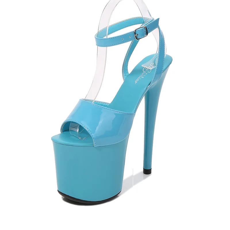 Fashion 2025 Spring Women Clear Heels Sexy Platform Sandals Slipper 13xm 15cm 20cm Girls Shoe for Party Club Drop Sale