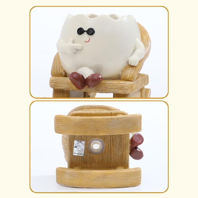 Faces Plant Pots Resin Cute Head Planter Chair Reading Succulents Pots Smile Faces Flower Pot for Succulents