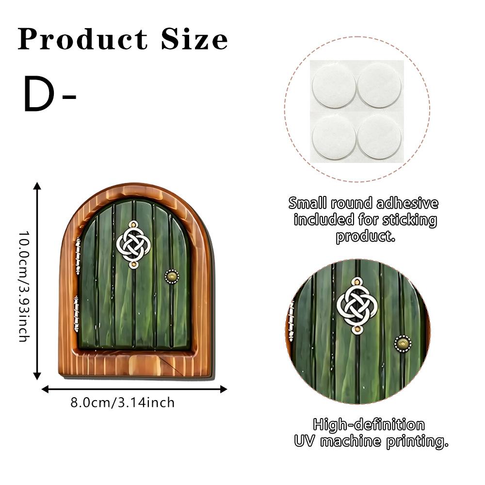 Fairy-tale Cottage Wooden Door, Garden Wall Decorations, Corner Ornaments, Courtyard Landscaping, Miniature Landscape, Atmosphere Effect