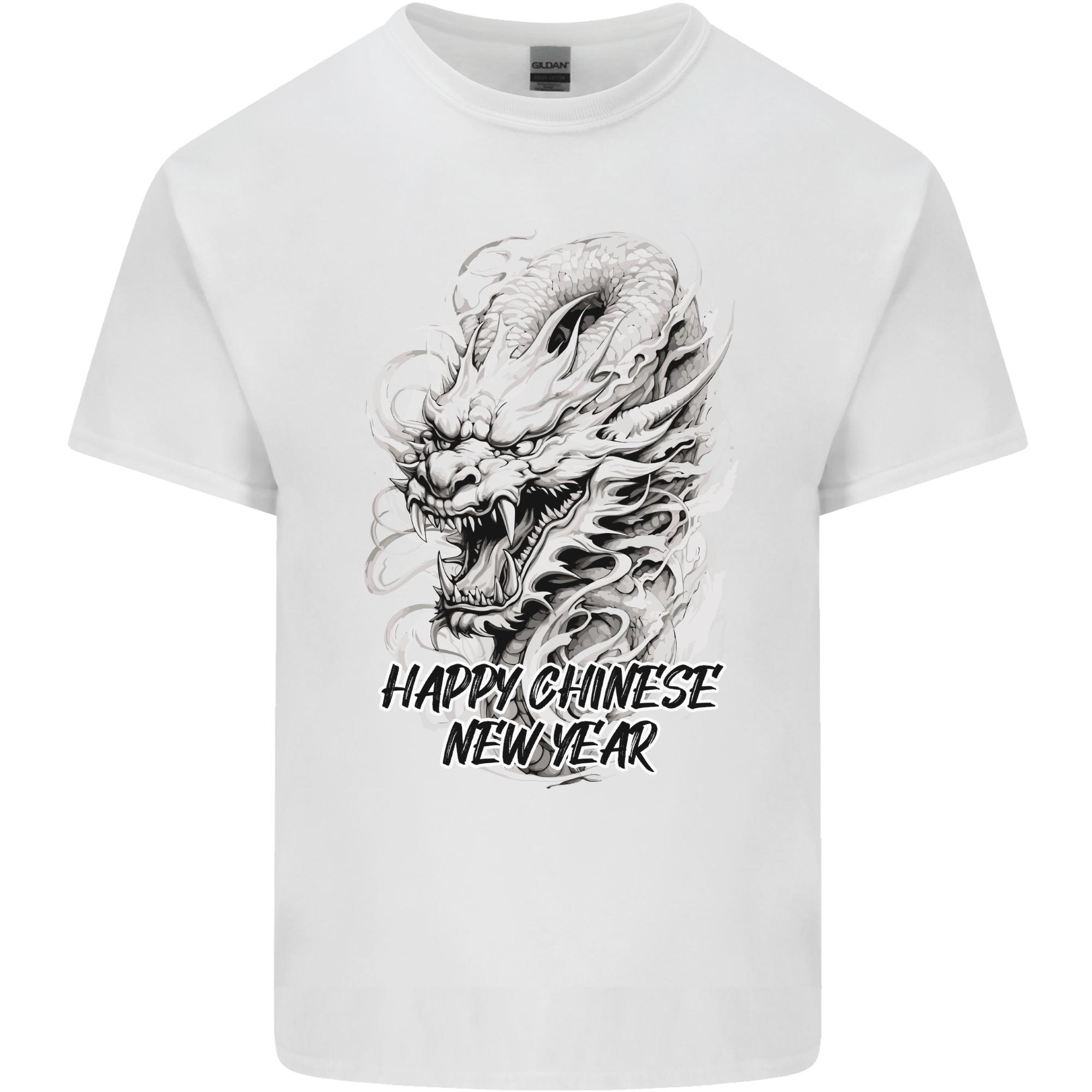 Happy Chinese New Year Dragon Unisexs Light Cotton TShirt S