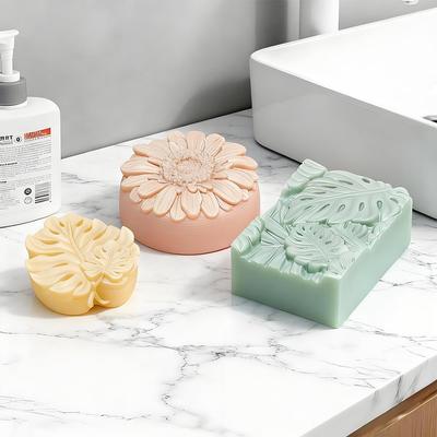 Handmade Sunflower Monstera Silicone Mold for Soap, Candle, and Diffuser DIY