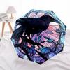 1pc Stained Raven Compact Travel Umbrella, Automatic Folding Lightweight Windproof 8-Bone Reinforced Design, Portable for Backpack Durable C