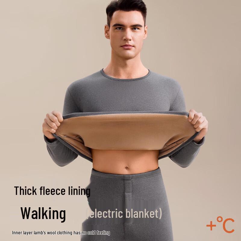 Men's Ultra-Warm Fleece Lined Thermal Underwear Set
