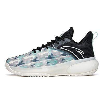 Chaussures de Basket-ball Basses Amortissantes Antidérapantes Durables Homme Baskets Blanc Vert Noir 112211615-4