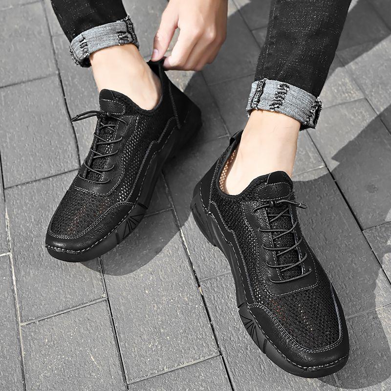 Flying Woven Sneakers Men's New Summer Breathable Mesh Shoes