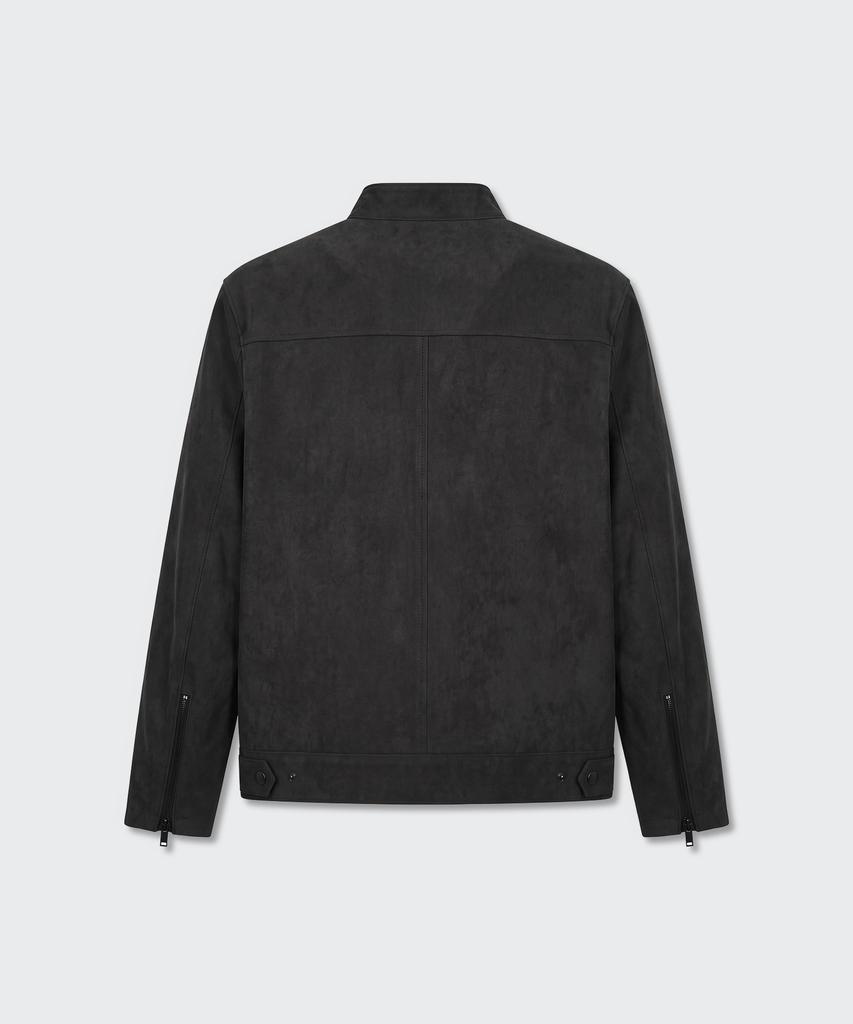 Musinsa Standard Synthetic Suede Racer Jacket [Dark Grey]