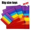 Non-Toxic Big Size 20Cm Rainbow Square Push Bubble Fidget Toys Children Adult Stress Relief Toy Antistress Squeeze Gift 20Cm 30Cm Xxl