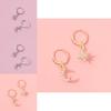 Minimalist Elegant Star Moon Earrings Geometric Alloy Jewelry Perfect Gifting For