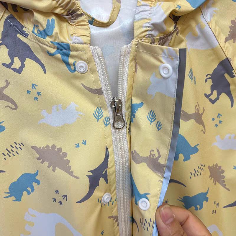 Kids' Quick-Drying Waterproof Raincoat for School with Space Design