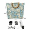 Bamboo Handle Hanfu Tote Bag Vintage Floral Large Capacity Bamboo Jacquard Bag Retro Style National Style Qipao Tote Bag