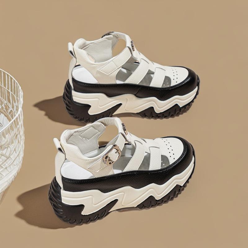 ins Han platform dad shoes summer new street shot student Roman sandals heightening leisure