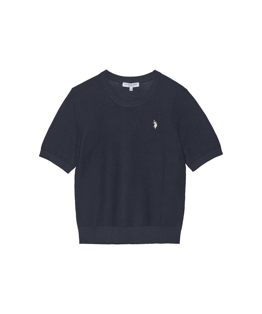 USPOLOASSN Short Sleeve Linen Blended Knit_Dark Navy