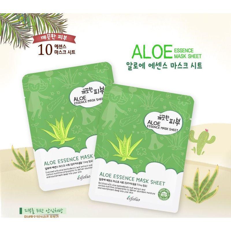 Esfolio Pure Skin Aloe Essenz Maskenblatt Set 10 Stück