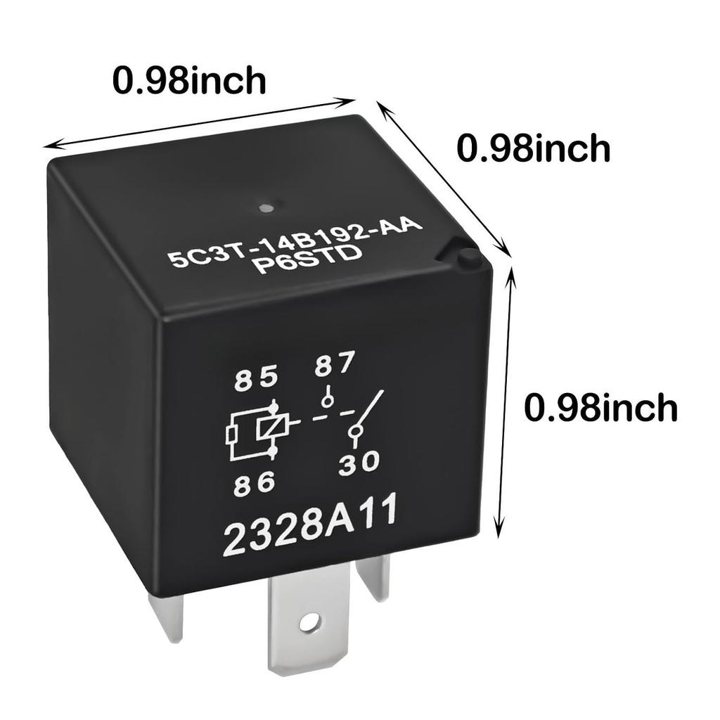 5C3T-14B192-AA (P6STD) Automotive Relay - 4 Pin Multi-Purpose Relay Versatile Electrical Applications for Ford