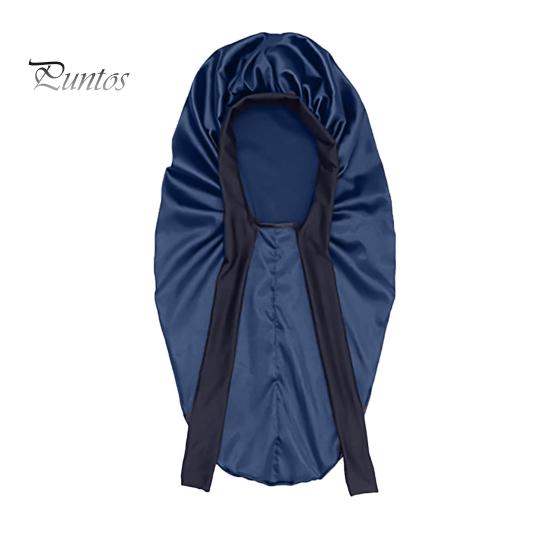 

Длинная атласная шапочка с завязкой, двухслойная женская спальная шапочка с очень большими косами, вьющиеся волосы, искусственный шелк, мягкая шапочка для ухода за волосами