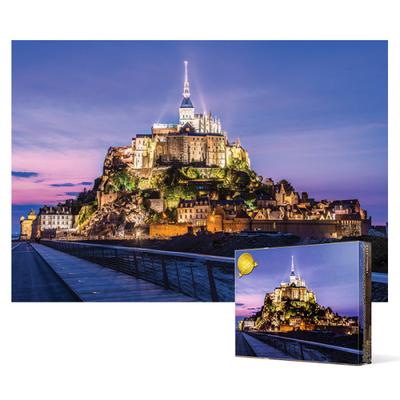 1000 parçalık yapboz / Mont-Saint-Michel Şatosu'nun mor gökyüzü, popüler Kore yapbozu