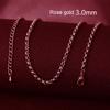 50cm Nuova Moda Catena in Acciaio Inossidabile 1,2-3mm Colore Argento Oro Rosa Collana Gioielli Placcatura Sottovuoto Accessori Choker Collare
