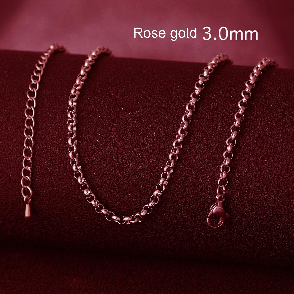 50cm Nuova Moda Catena in Acciaio Inossidabile 1,2-3mm Colore Argento Oro Rosa Collana Gioielli Placcatura Sottovuoto Accessori Choker Collare