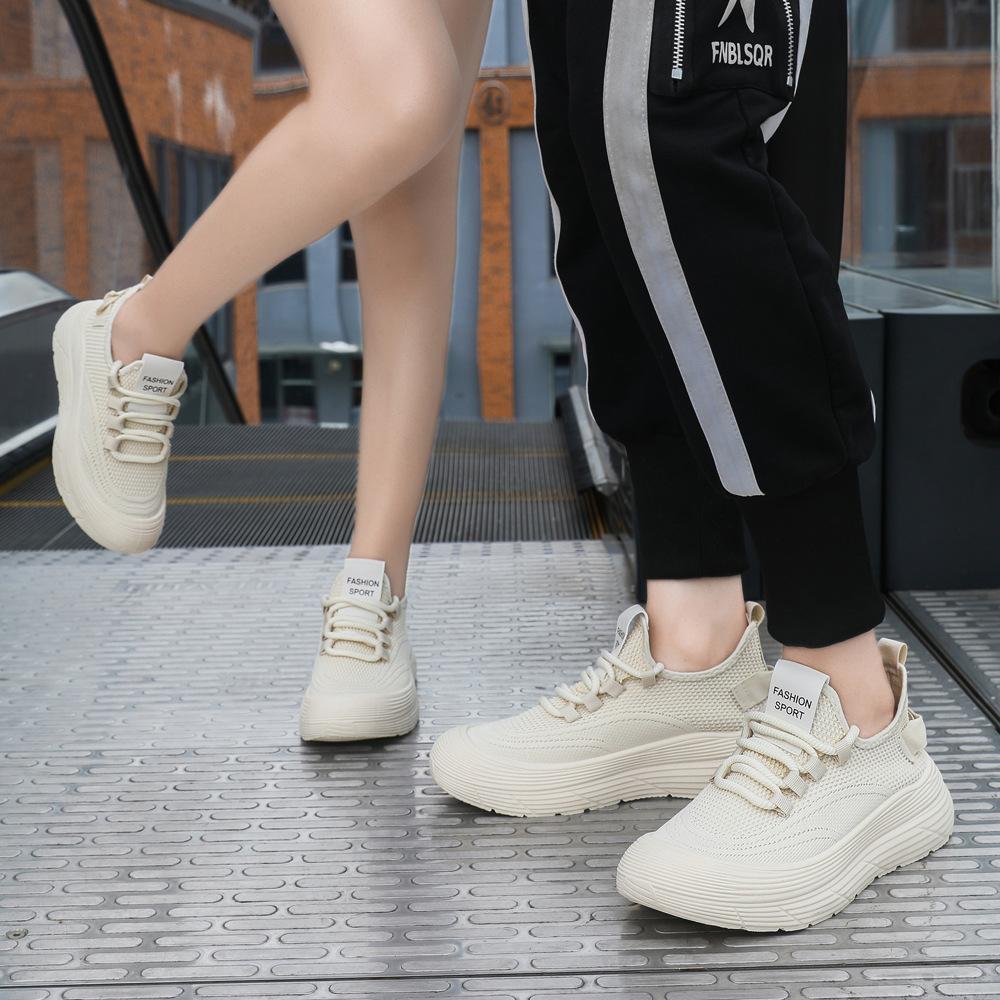 Summer new couple shoes breathable mesh fly men's and women's sports and leisure thin lightweight dad shoes