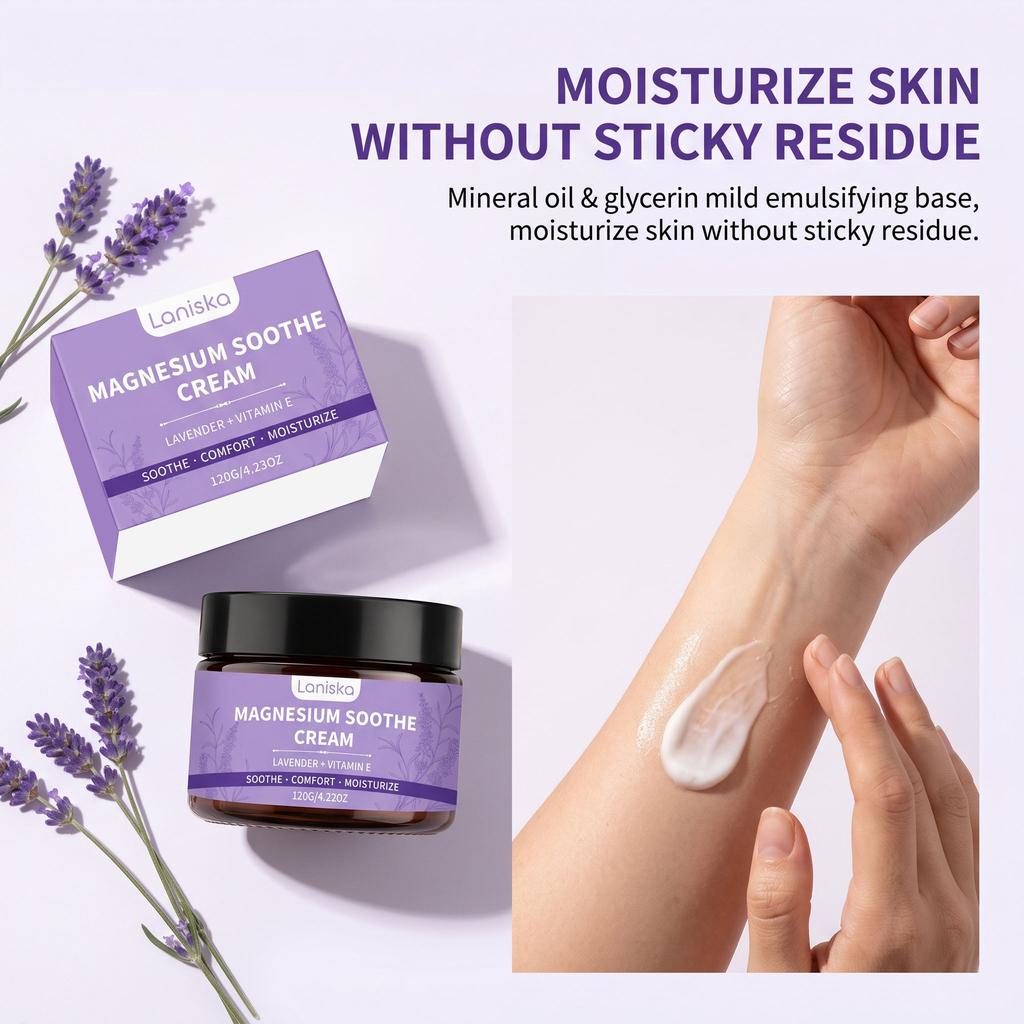 LANISKA Magnesium Moisturizing Cream Mild, Moisturizing, Soft, Refreshing, Non-greasy, Moisturizing and Smooth Skin Care Cream