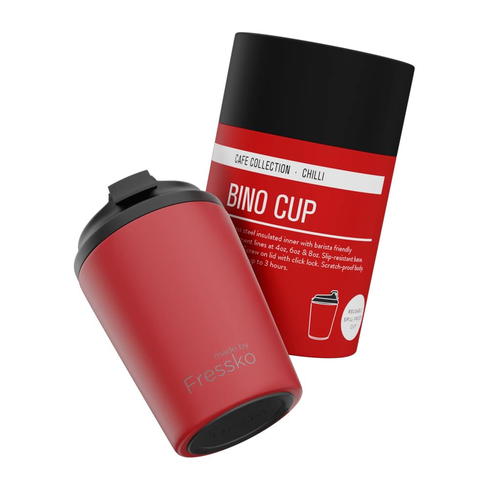 

Сделано Fressko Bino Тамблер для сохранения кофе вкусным надолго, герметичный, / (Перец чили)