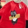 Adaptive Tape Cat Cartoon Printprint Mans Tee Clothing Cartoon Comfort Tshirt Round Neck Tshirts Retro Sxxxl Half Sleeve