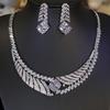 ASNORA Gorgeous White Water Drop Cubic Zirconia Bride Necklace Sets for Women Fashion Wedding Party Jewelry X0652