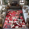 Arsenal Customize Text Carpet Suitable for Bedrooms Entryway Balcony Decorate room Anti-slip Rug Office home decor Best for Christmas