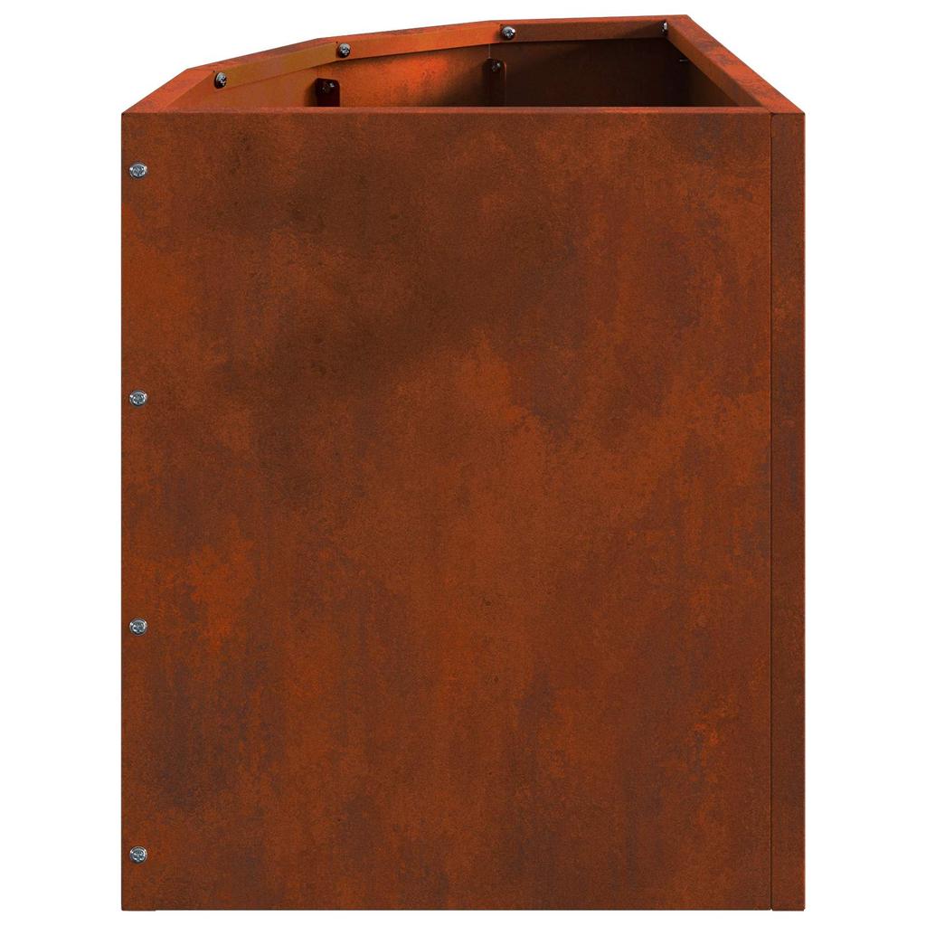 Rustic Corner Planter 30 X 30 X 35 Cm Weatherproof Steel