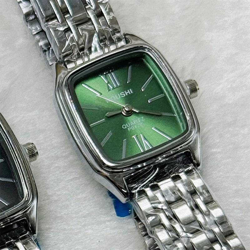 

KOUSHI Женские Модные Простые Часы с Квадратным Циферблатом и Стальным Браслетом