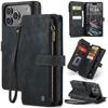 Zipper Wallet Leather Cards Solt Phone Case for IPhone 18 Pro Max 17 16 Plus 15 14 13 12 Kickstand Slim Long Lanyard Book Cover