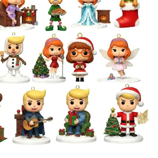 Adventskalender med julfilmskaraktärer Akrylhängdekoration 24 dagar Julnedräkningskalender Hem Kontor Skrivbordsdekoration