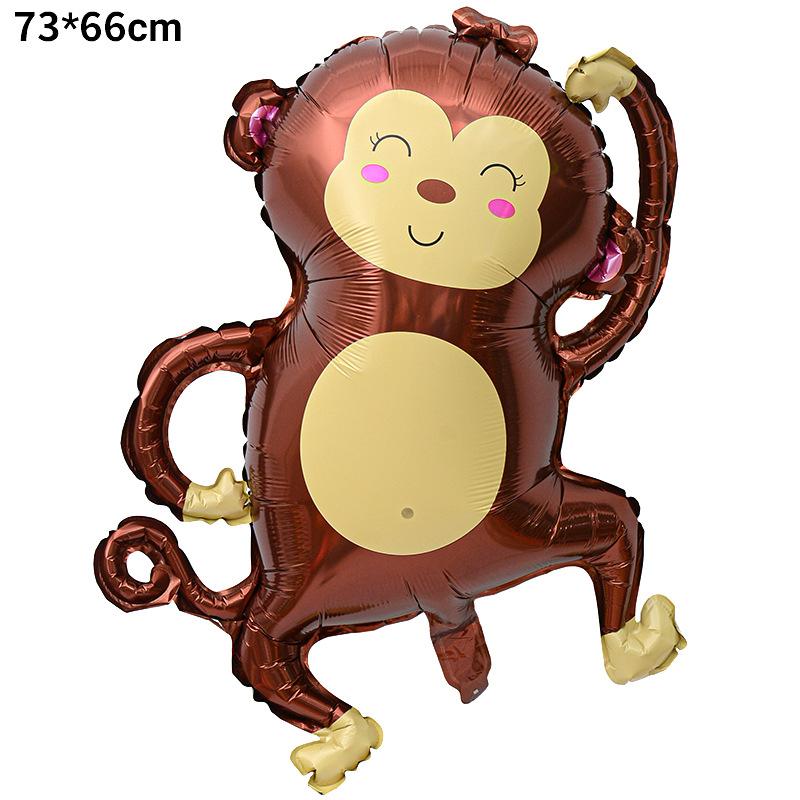 Animal Aluminum Film Balloon Leopard Sitting Giraffe Lion Crocodile Zebra Arrangement Party Decorative Balloon