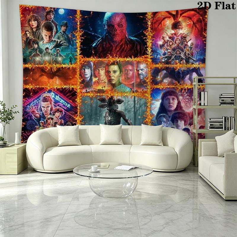 Stranger Series Wall Tapestry Aesthetic Wall Hanging Printed Fabric Blanket Decorative Tapestries for Bedroom Living Room Home Decor