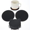 Durable Silicone Drink Coasters with Holder Non-Slip Reusable Cup Pads for Hot Cold Drinks Picnic BBQ Outdoor Daily Use